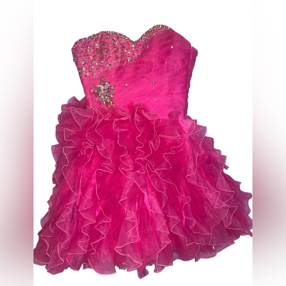 Mori Lee Short Pink Prom dress size XS